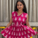 Hot pink Pure Cotton PEPLUM SHORT Kurti1
