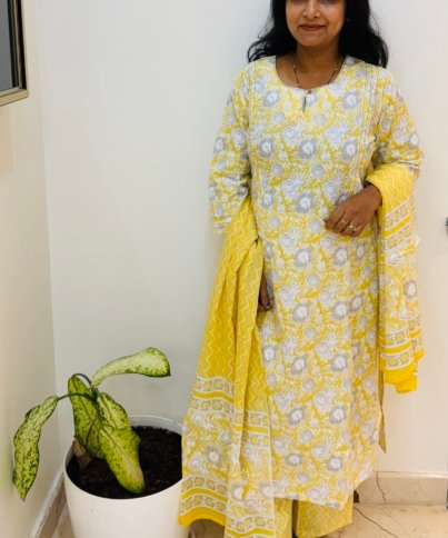 pure cotton 3PC Kurti set