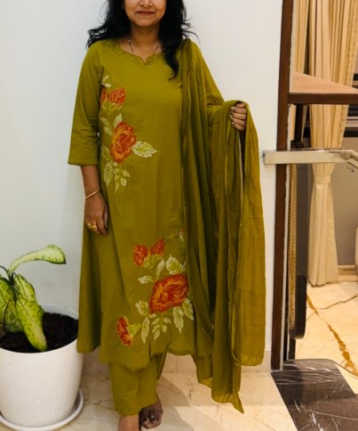 pure cotton 3PC Kurti set