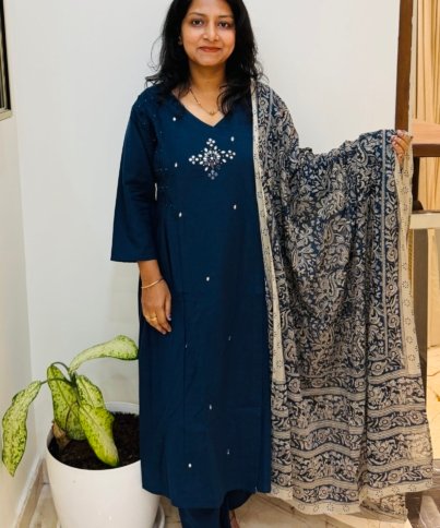 pure cotton 3PC Kurti set