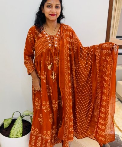 pure cotton 3PC Kurti set