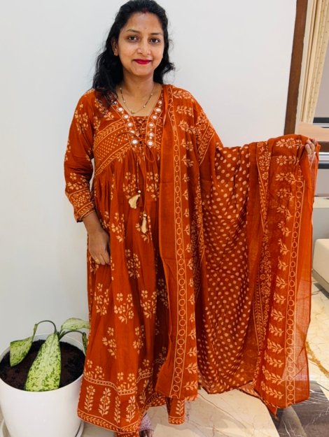 pure cotton 3PC Kurti set