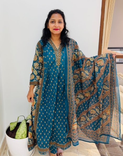 pure cotton 3PC Kurti set