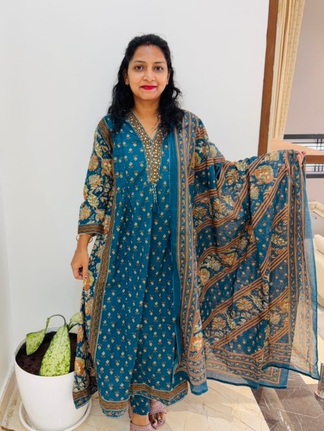 pure cotton 3PC Kurti set