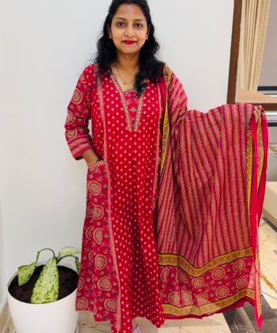 pure cotton 3PC Kurti set