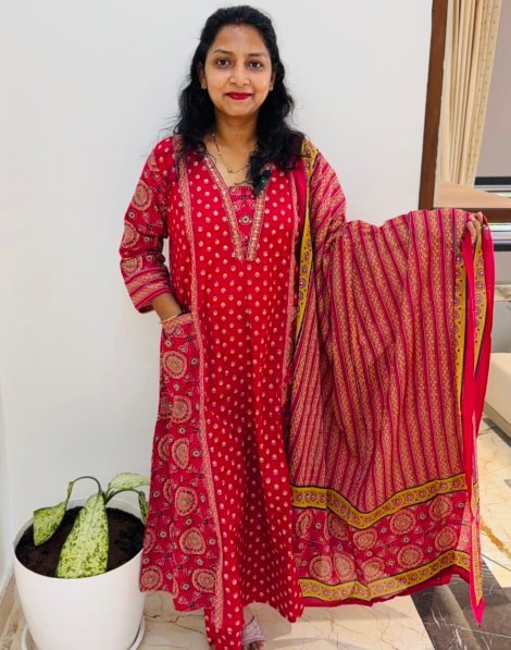 pure cotton 3PC Kurti set