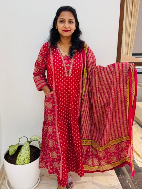 pure cotton 3PC Kurti set