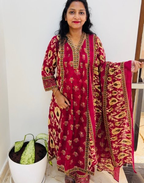 pure cotton 3PC Kurti set