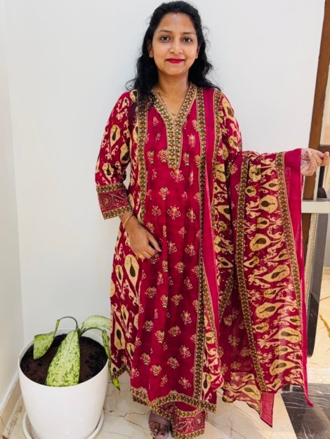 pure cotton 3PC Kurti set