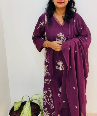 pure cotton 3PC Kurti set