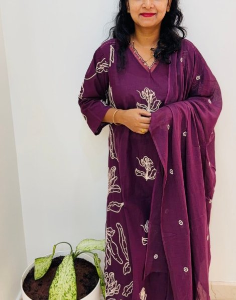 pure cotton 3PC Kurti set