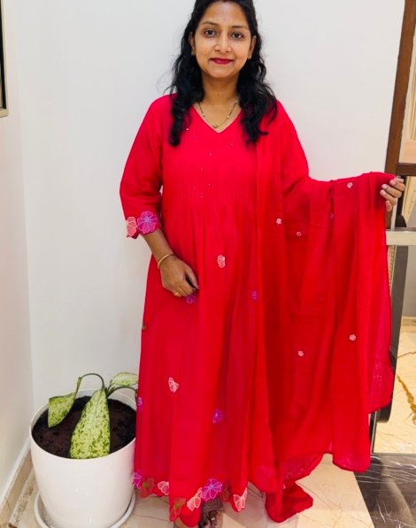 pure cotton 3PC Kurti set