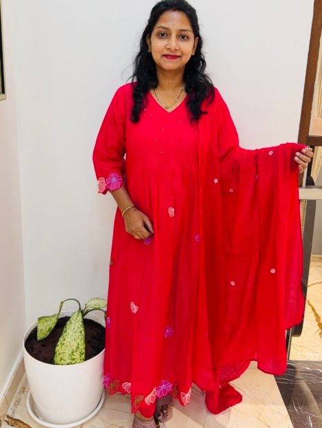 pure cotton 3PC Kurti set