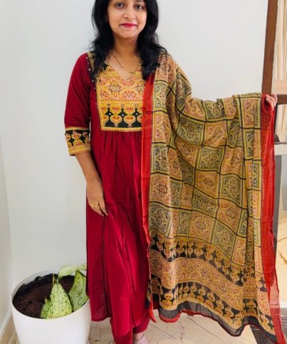 pure cotton 3PC Kurti set