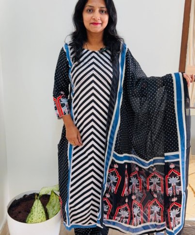 pure cotton 3PC Kurti set