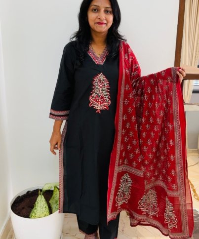 pure cotton 3PC Kurti set