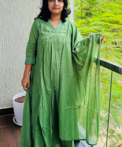 Pure Mulcotton 3pc kurti set