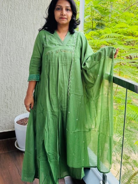 Pure Mulcotton 3pc kurti set