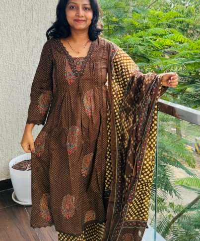 pure cotton 3PC Kurti set