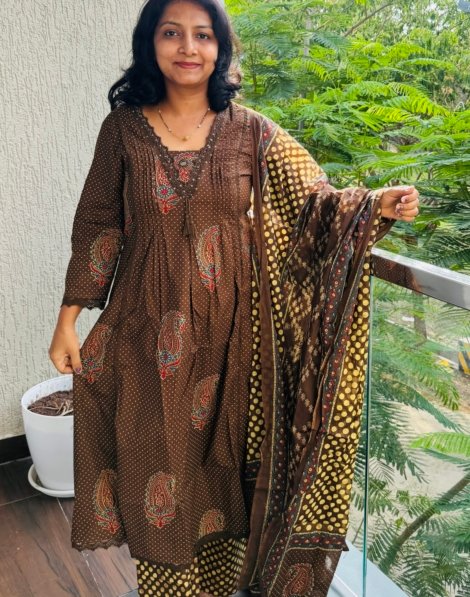 pure cotton 3PC Kurti set