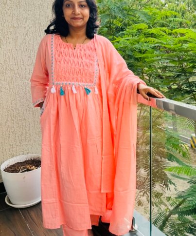 pure cotton 3PC Kurti set