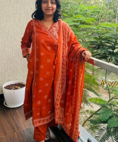 pure cotton 3PC Kurti set