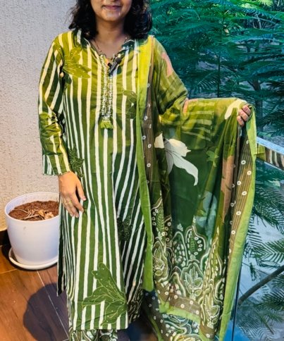 pure cotton 3PC Kurti set