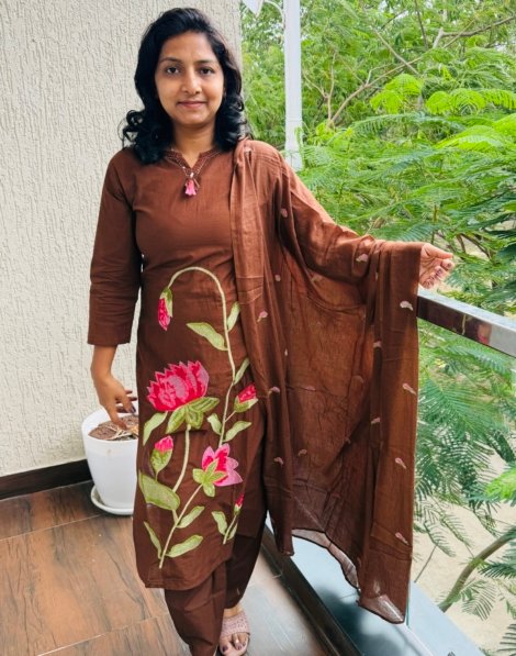 pure cotton 3PC Kurti set