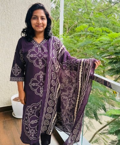 pure cotton 3PC Kurti set