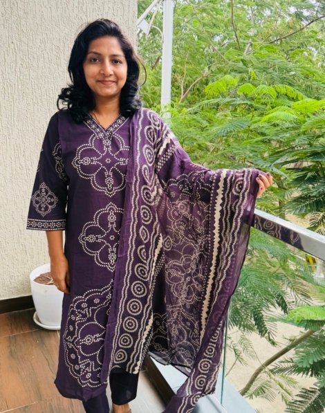 pure cotton 3PC Kurti set