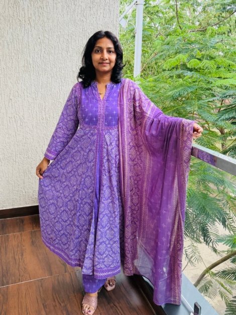 pure cotton 3pc kurti  set