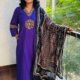 pure cotton 3pc kurti  set