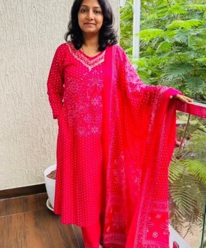 pure cotton 3pc kurti set