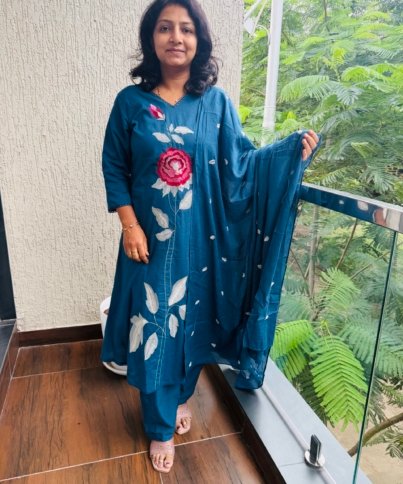 pure cotton 3pc kurti set