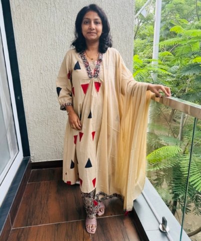 pure cotton 3pc kurti set