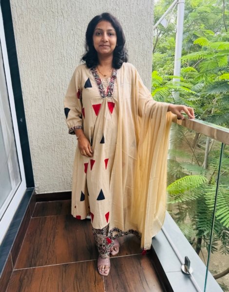 pure cotton 3pc kurti  set