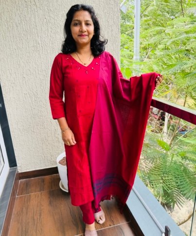 pure cotton 3pc kurti set
