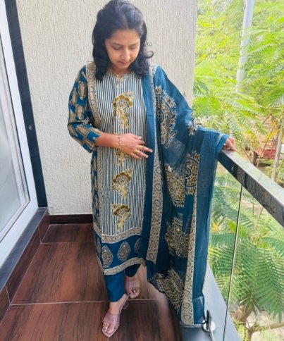 pure cotton 3pc kurti set