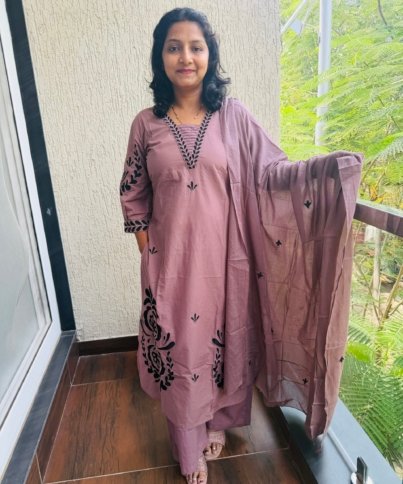 pure cotton 3pc kurti set